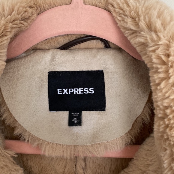 Express Faux Fur Leather Vest - XS - Picture 2 of 16